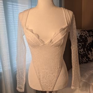 White Fashion Nova Bodysuit